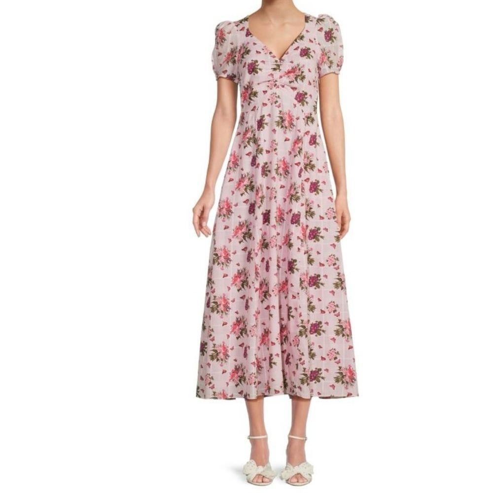 Loveshack Dandy Pink Floral A Line Dress Size 8